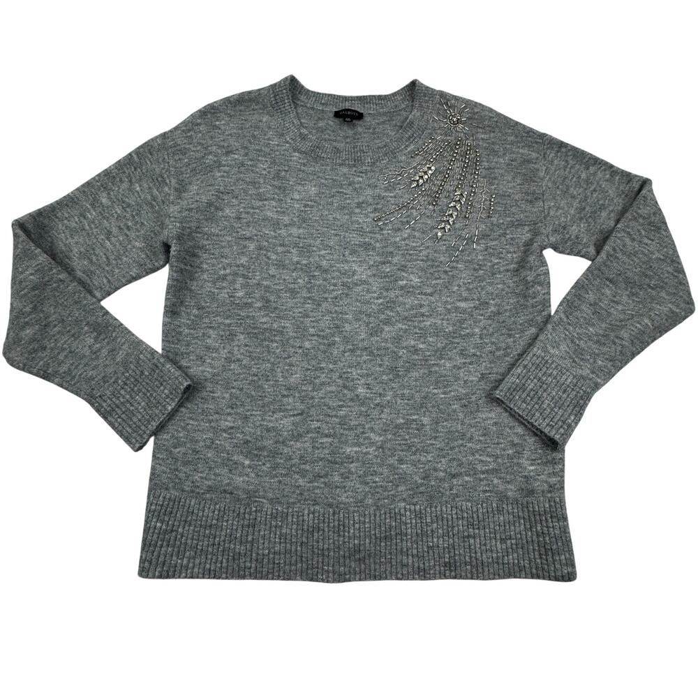 Talbots Wool Blend Soft Comfy Classy Silver Rhine… - image 2